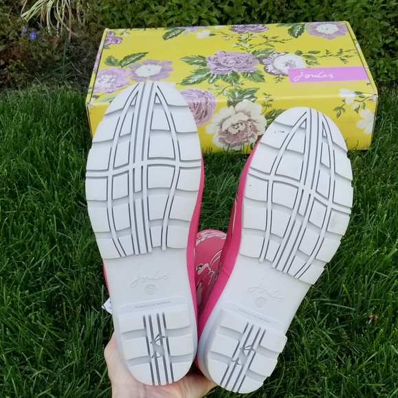 Joules Pink floral Wellies New w/Tags! Gorgeous - Picture 2 of 8